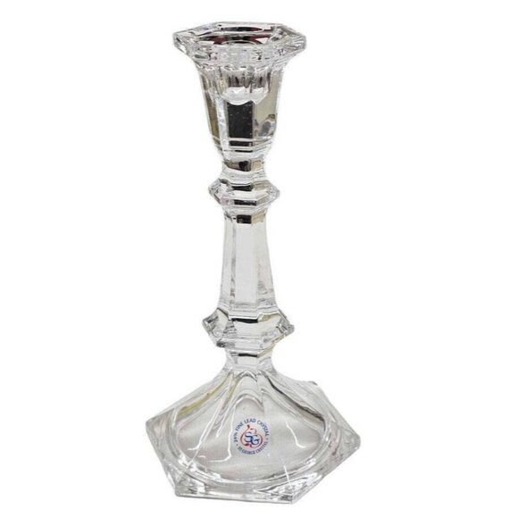 St. George Crystal 24% Fine Lead Crystal Candle Stick Holder - Picture 1 of 8